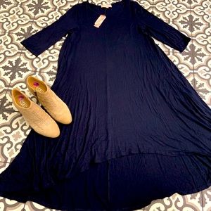 NWT PHILOSOPHY HIGH LOW 3/4 SLEEVE DRESS XL